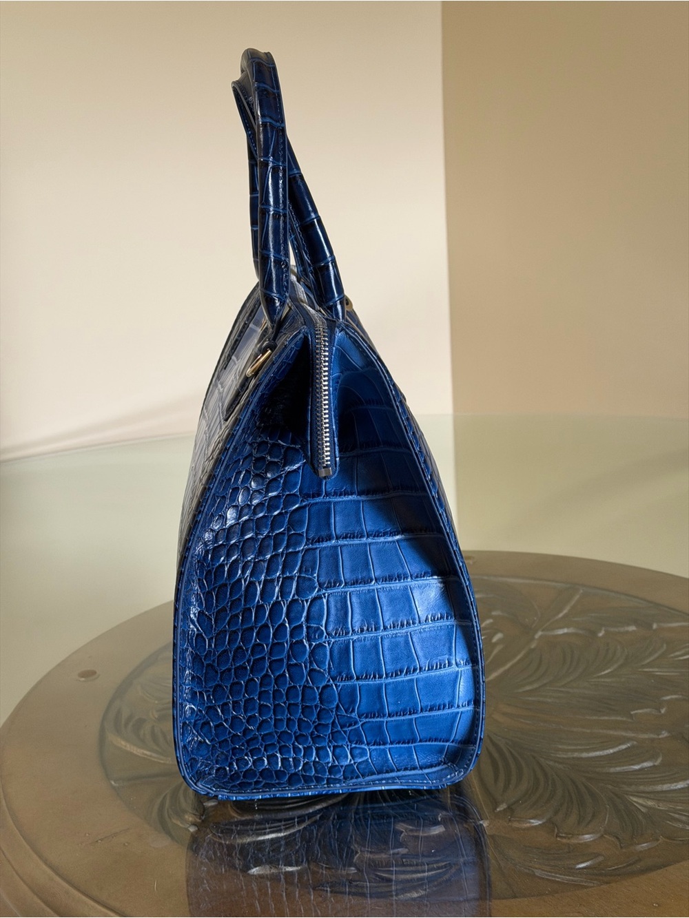 Brahmin Caroline Heavenly Blue Lumeria Satchel - Picture 7 of 15